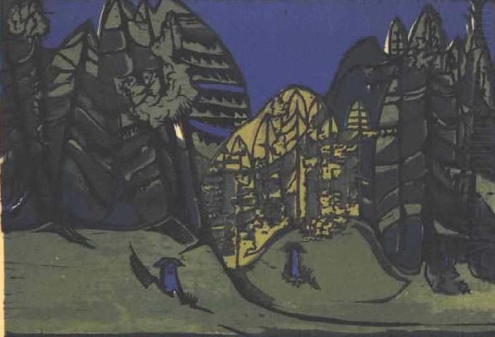 Ernst Ludwig Kirchner Forest cemetery oil painting picture